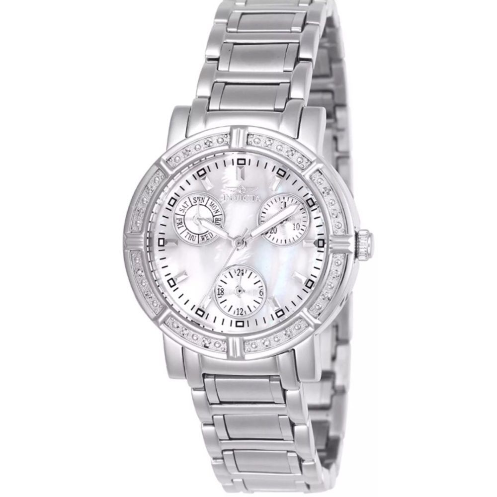 New DIAMOND Silver Invicta Luxury Designer Watch